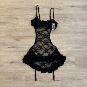 Sexy Black Lace Babydoll